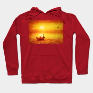 paper boat sailing adventure Hoodie